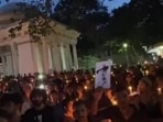 Protesters gathered at Azad Maidan on Wednesday evening in solidarity with the on-going protests in New Delhi. (X/ @CJP_is_back)