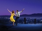 Ryan Gosling and Emma Stone on the new poster of La La Land.
