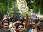 Supporters of the Cockroach Janta Party at Jantar Mantar on Wednesday. (Hindustan Times/Vipin Kumar)