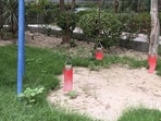The horticulture department has clarified that it was the recent spell of rains which affected the routine maintenance work, adding that a tender for repair work has been already issued. (HT Photo)