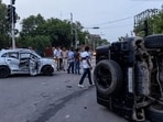 The impact was so severe that despite airbags deploying, Divansh suffered extensive brain trauma, doctors said. (HT)