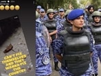 Rapid Action Force (RAF) officer Sonia Sehrawat; now-deleted Instagram story