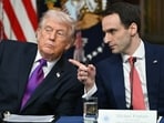 President Trump with Michael Kratsios, director of the Office of Science and Technology Policy.
