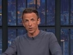 Mitch McConnell's proof-of-life photo raises eyebrows, with Seth Meyers expressing skepticism. 