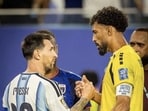 Lionel Messi and Vozinha during their FIFA World Cup 2026 clash.