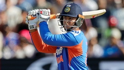 Vaibhav Sooryavanshi plays a shot during the 4th T20I against England. (ANI Pic Service) Vaibhav Sooryavanshi plays a shot during the 4th T20I against England. (ANI Pic Service)