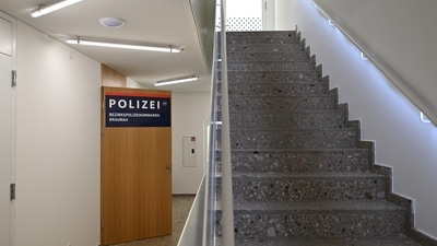 Picture taken on July 16, 2026 shows a staircase inside the listed building of the birth house of former German dictator Adolf Hitler that is turned into a police station, in Braunau am Inn, Austria. (AFP) Picture taken on July 16, 2026 shows a staircase inside the listed building of the birth house of former German dictator Adolf Hitler that is turned into a police station, in Braunau am Inn, Austria. (AFP)