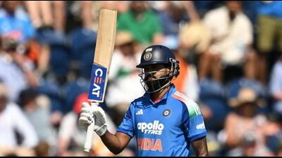 File image of India's Shreyas Iyer celebrates his half-century during the second one-day international against England at Sophia Gardens in Cardiff, Wales. (AFP)