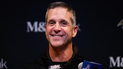 John Harbaugh may have to adjust his approach in certain locker-room situations if he wants to avoid moments like the one that recently went viral. (AP) John Harbaugh may have to adjust his approach in certain locker-room situations if he wants to avoid moments like the one that recently went viral. (AP)