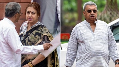 কল্যাণ বন্দ্যোপাধ্যায়ের বিরুদ্ধে বিস্ফোরক অভিযোগ করলেন শতাব্দী রায়। (ছবি সৌজন্যে এএনআই এবং পিটিআই)