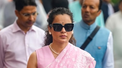 BJP MP Kangana Ranaut during the Monsoon Session of the Parliament, in New Delhi. (PTI Photo/Shahbaz Khan)(PTI07_21_2026_000081B) (PTI) BJP MP Kangana Ranaut during the Monsoon Session of the Parliament, in New Delhi. (PTI Photo/Shahbaz Khan)(PTI07_21_2026_000081B) (PTI)