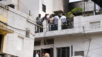 Officials said the fire was under control by 11.10 am. (PTI) Officials said the fire was under control by 11.10 am. (PTI)