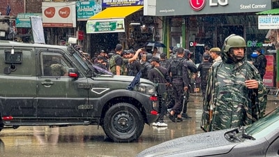 Anantnag: Security personnel conduct a search operation following a terror attack in which a police chief was killed, in Anantnag, Jammu and Kashmir, Wednesday, July 22. (PTI) Anantnag: Security personnel conduct a search operation following a terror attack in which a police chief was killed, in Anantnag, Jammu and Kashmir, Wednesday, July 22. (PTI)