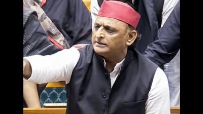 Samajwadi Party chief Akhilesh Yadav speaking in Lok Sabha. (ANI) Samajwadi Party chief Akhilesh Yadav speaking in Lok Sabha. (ANI)