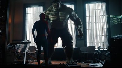 The Hulk and Spider-Man in Brand New Day. The Hulk and Spider-Man in Brand New Day.