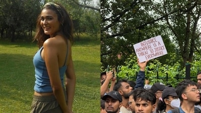 Shalini Pandey attended the students' protest in Mumbai on Tuesday.