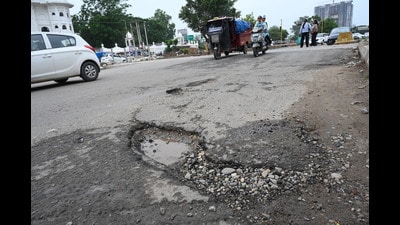 The remaining 54 potholes are yet to be repaired, said officials. (REPRESENTATIVE PIC)
