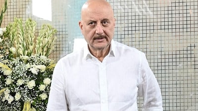 Bollywood actor Anupam Kher spoke about CJP-protest. (Photo by SUJIT JAISWAL / AFP) Bollywood actor Anupam Kher spoke about CJP-protest. (Photo by SUJIT JAISWAL / AFP)
