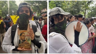 Khushboo Patani shared pictures from the Cockroach Janta Party march.