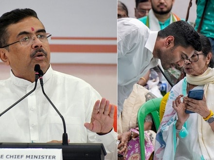 অভিষেক বন্দ্যোপাধ্যায়কে চ্যালেঞ্জ ছুড়লেন শুভেন্দু অধিকারী। (ছবি সৌজন্যে এএনআই এবং পিটিআই)
