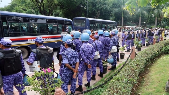 The Centre has deployed 20 additional CRPF companies amid ongoing CJP protests.(Naveen Sharma/ANI)