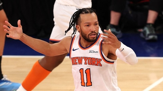 Jalen Brunson was widely viewed as a strong candidate to grace the cover of NBA 2K27 but did not make the cut.(Getty Images via AFP)