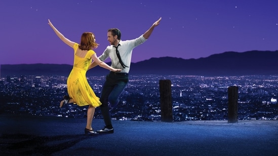 Ryan Gosling and Emma Stone on the new poster of La La Land.