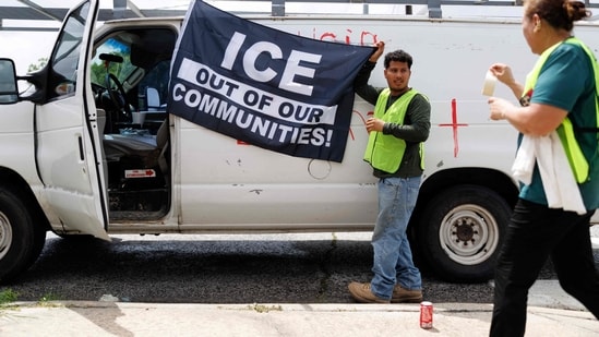 A federal judge in Texas has temporarily barred US Immigration and Customs Enforcement (ICE) from deporting Jose Trinidad Rojas Pliego. (Photo by Mark Felix / AFP)