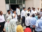 During the Alpha-1 inspection, officials found construction material dumped along internal roads at several locations and garbage strewn around PG accommodations. (HT Photo)