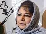 Peoples Democratic Party (PDP) president Mehbooba Mufti, along with former MLA Shoaib Lone, who recently joined the party, addresses a press conference at the party headquarters, in Srinagar, on Wednesday. (PTI)