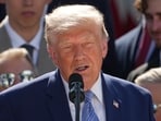 President Donald Trump speaks during an event to honor the 2025 World Series champions Los Angeles Dodgers in the Rose Garden of the White House, in Washington.