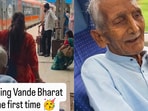 Father experiences Vande Bharat ride for the first time.