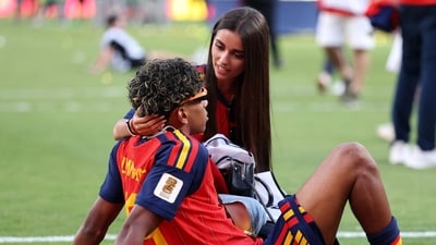 In the days following Spain's World Cup triumph, a claim involving Lamine Yamal's girlfriend Ines Garcia has gone viral across social media. (Getty Images via AFP)