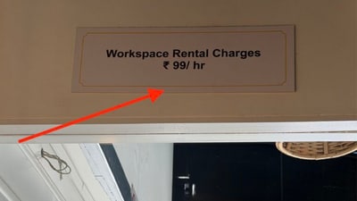 The cafe's workspace policy prompted mixed reactions online. The cafe's workspace policy prompted mixed reactions online.