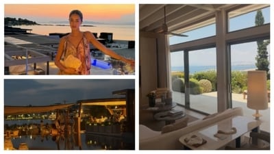 The property featured calming beige interiors and serene outdoor spaces illuminated by warm lighting. (Picture credit: Instagram/@ananyapanday) The property featured calming beige interiors and serene outdoor spaces illuminated by warm lighting. (Picture credit: Instagram/@ananyapanday)