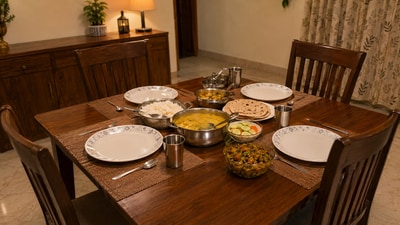 Dinner table conversations between parents and children feel awkwardly forced. (Picture credit: AI generated) Dinner table conversations between parents and children feel awkwardly forced. (Picture credit: AI generated)