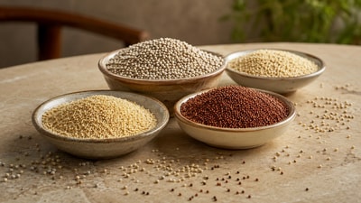 Millets are now earning a spot on fine dining menu. (Picture credit: AI generated) Millets are now earning a spot on fine dining menu. (Picture credit: AI generated)