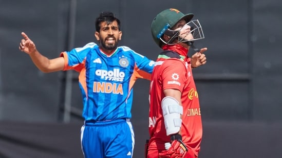 Prince Yadav chipped in with an impressive spell, returning figures of 2/19 to keep Zimbabwe under pressure alongside India's disciplined bowling effort as Zimbabwe were restricted to 125/7.(AFP)