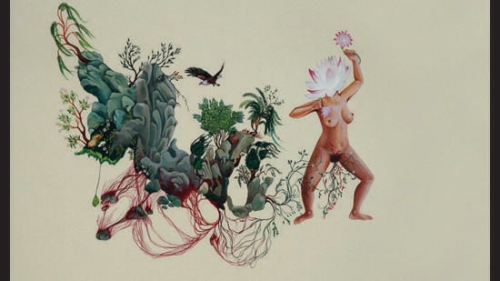Kaur’s Goddesses Birthing Ecosystems series questions what it means to be a mother.