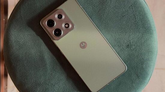 Motorola claims the Edge 70 Max has the brightest 2K resolution display in a phone. (Vishal Mathur/ HT Photo)