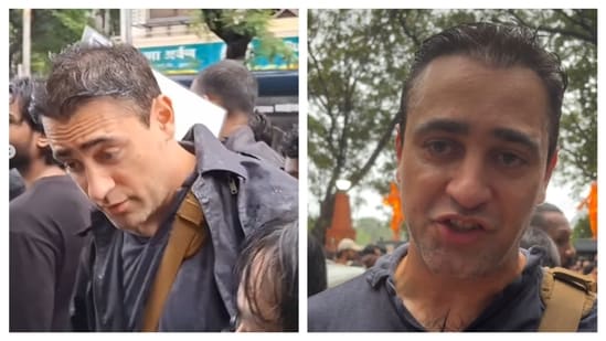 Imran Khan spotted at the protest site in Mumbai with a bunch of young students.