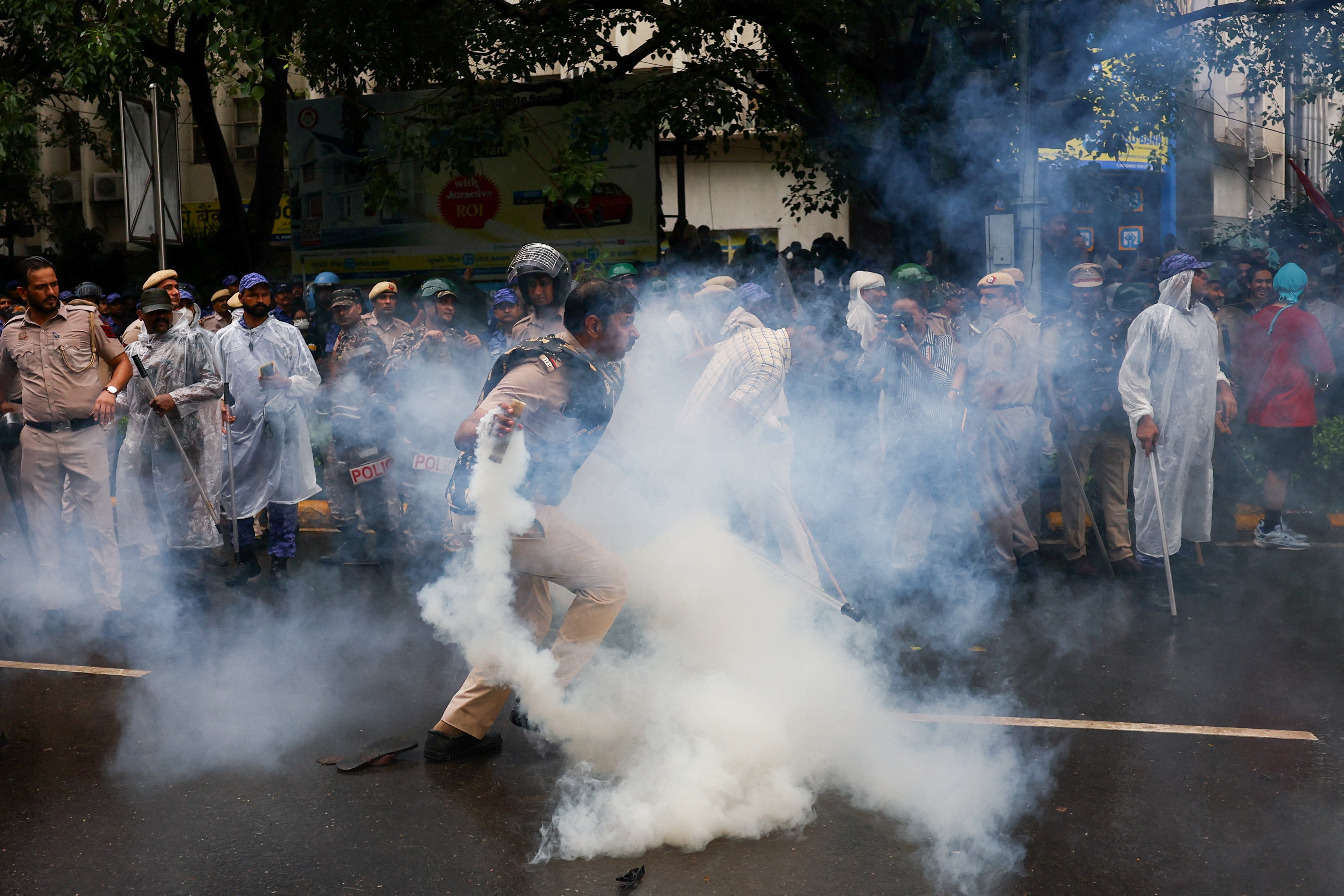 Tear gas is a chemical irritant that affects the respiratory tracts, eyes and skin. (REUTERS)
