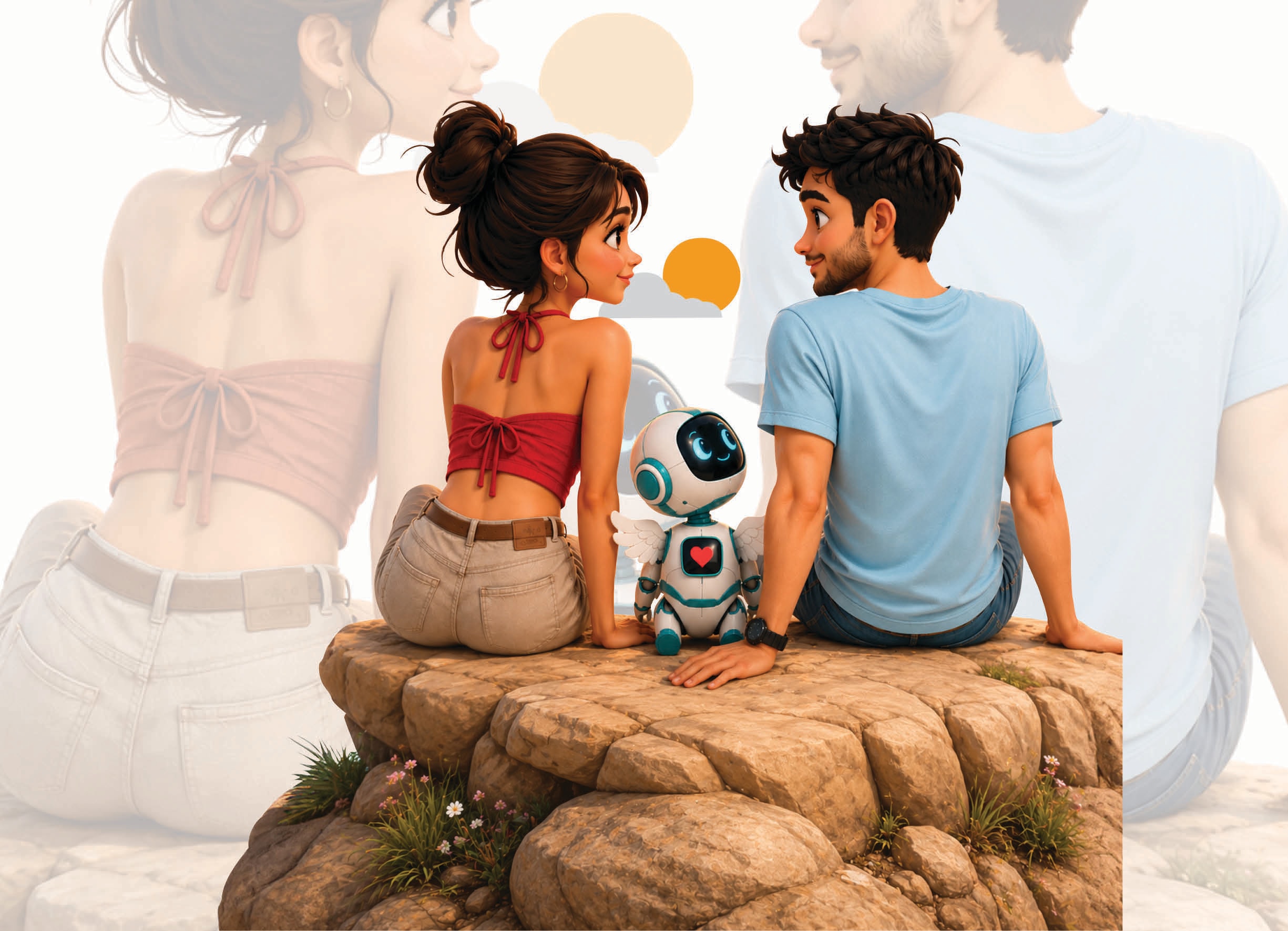 Apps are hoping AI can pitch in with the initial flirting and vibe-check. (ILLUSTRATIONS GENERATED USING CHATGPT) Apps are hoping AI can pitch in with the initial flirting and vibe-check. (ILLUSTRATIONS GENERATED USING CHATGPT)