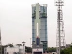 Vikram-1 India's first privately developed orbital rocket stands over 𝗟𝗮𝘂𝗻𝗰𝗵 𝗣𝗮𝗱 𝗮𝘁 𝗦𝗛𝗔𝗥 before its launch from the Satish Dhawan Space Centre, in Sriharikota on Saturday. Vikram-1 India's first privately developed orbital rocket stands over 𝗟𝗮𝘂𝗻𝗰𝗵 𝗣𝗮𝗱 𝗮𝘁 𝗦𝗛𝗔𝗥 before its launch from the Satish Dhawan Space Centre, in Sriharikota on Saturday.
