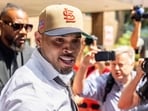 US singer Chris Brown departs after attending a hearing at Southwark Crown Court in London on July 24.