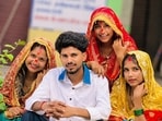 Three sisters from UP's Amroha married their cameraman, named Vikas.