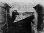 It took hours of exposure for Frenchman Nicephore Niepce to capture the world’s first image: a blurry view of rooftops and the countryside around his estate, titled View from the Window at Le Gras; 1826. (Wikimedia)