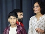 Mumbai, India - July 23, 2026: Hum Bharat ke log oraganised an event in Mumbai Marathi Patrakar Sangh for protest in presence of Tushar Gandhi. At the time of event Gandhi launches Lawyer for Student mobile application which helps students who are detained, in Mumbai, India, on Thursday, July 23, 2026. (Photo by Anshuman Poyrekar/Hindustan Times) (Anshuman Poyrekar/HT Photo)