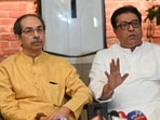 Mumbai, India, July 23, 2026 – Shiv Sena Chief (UBT), Uddhav Thackeray, and Maharashtra Navnirman Sena (MNS) Chief Raj Thackeray announced a joint protest march in support of students, scheduled to be held on July 26 from Shivaji Park to Siddhivinayak Temple during a press conference in Mumbai, India. July 23, 2026. (Photo by Raju Shinde/HT Photo) (Raju Shinde)