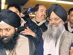 Sikh activist Ripudaman Singh Malik (centre) leaves a Vancouver court on March 16, 2005, after being found not guilty in the 1985 bombing of an Air India flight off the Irish coast. (REUTERS/FILE PHOTO)